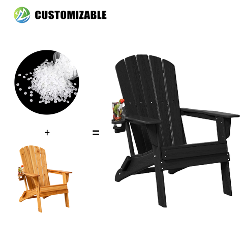 Made of 100% Recyclable HDPE Foldable Outdoor Dining Waterproof & UV Resistant Eco-Friendly Patio Table Chairs for Garden Pool