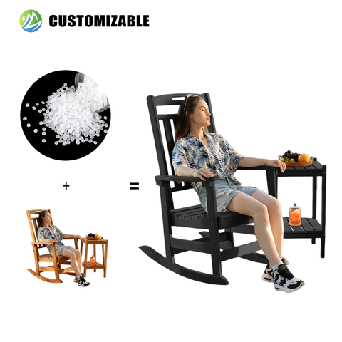 All-Weather HDPE Foldable Outdoor Table Chairs Eco-Friendly Waterproof UV Protected High Humidity 5-Year Warranty for Backyard