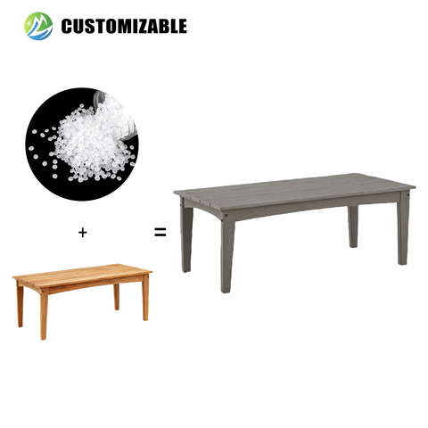 Modern HDPE Recycled Plastic Durable Outdoor Table All-Weather for Patio Backyard Park School Beach & Commercial Use