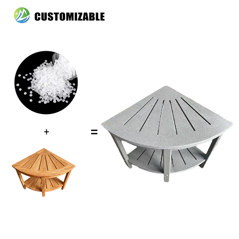 Luxury Modern Lightweight HDPE Corner Shelf Outdoor Storage Furniture for Bath & Toilet Supplies Parks Cafs Backyards Schools