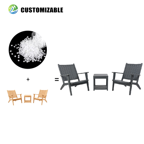 Recycled HDPE Waterproof Outdoor Table with UV Protection for Garden Park Home Use