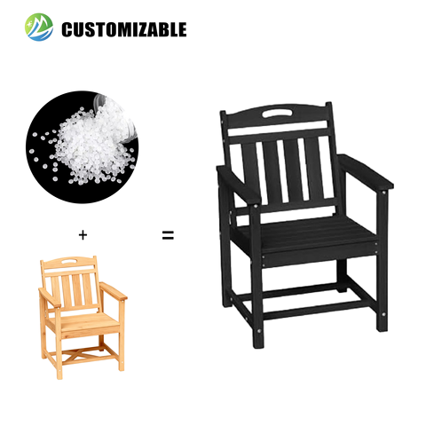 All-Season Modern Lightweight HDPE Outdoor Furniture Black for Backyard Villa Beach House and Holiday Camps