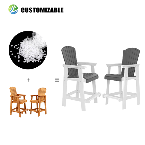 Waterproof HDPE Adirondack Outdoor Table No Rot No Crack Outdoor Seating for Hotel Terrace, Cafe Outdoor Seating
