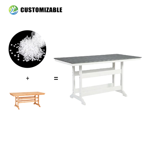 UV Resistant HDPE Modern Patio Furniture Folding Tables Stackable Chairs Adjustable Loungers for School & Outdoor Use