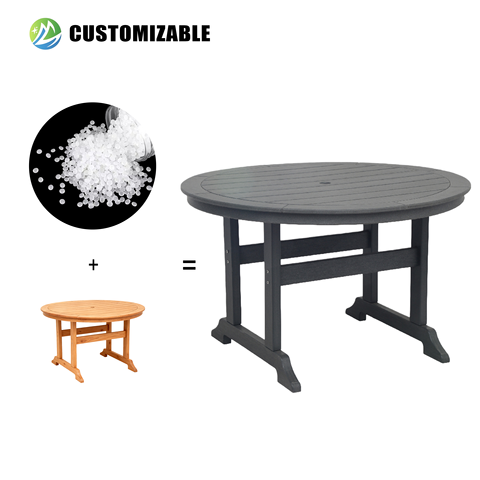 Recycled HDPE Material Comfortable Outdoor Furniture Dining Sets, Lounge Chairs for Camping, Patio and Pool Areas