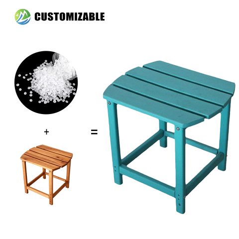 MEISEN M012-700 HDPE Outdoor Furniture Set Weather Resistant Durable Patio Table Chairs Modern Design Plastic Wood Square Bar