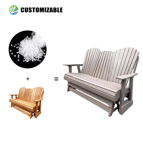 Modern Style HDPE Adirondack Chair Casual Beach Pool Balcony Furniture for Outdoor Gliding Tandem Chairs Sets Villas MEISEN