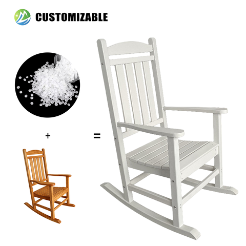 MEISEN Custom Adirondack Design HDPE Frog Rocking Chair Modern Plastic Waterproof Durable for Indoor Bedroom Outdoor Patio