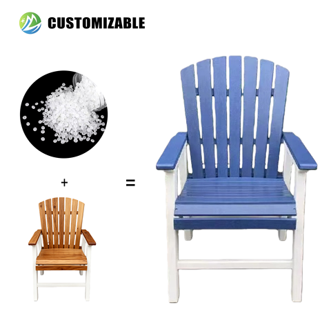Modern Adirondack Arm Chair MEISEN M209-601A Waterproof HDPE Durable Portable Outdoor Furniture