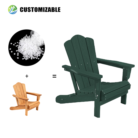 Modern HDPE All-Weather Waterproof Durable Folding Adirondack Chairs Outdoor Patio Lawn Backyard Deck Fire Pit MEISEN