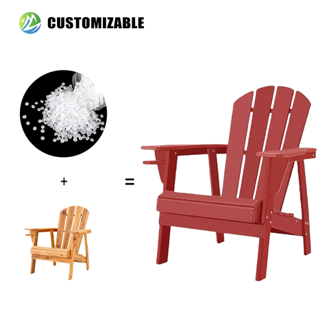 MEISEN M017R-898 Modern Classic HDPE All-Weather Adirondack Chairs Versatile Outdoor Furniture for Patio Garden Fire Pit Use