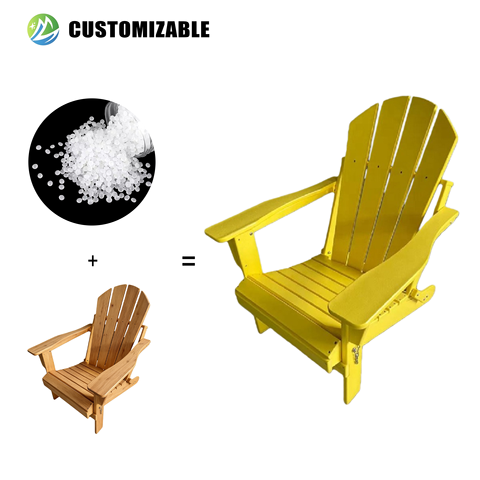 MEISEN Modern HDPE Adirondack Chair Outdoor Leisure Foldable Recliner Stylish Design Sustainable Durable Beach Pool Balcony