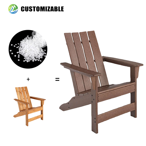 MEISEN Modern Adirondack Chair with Durable HDPE Material Sustainable & Washable Outdoor Furniture for Courtyard Park Villa Use