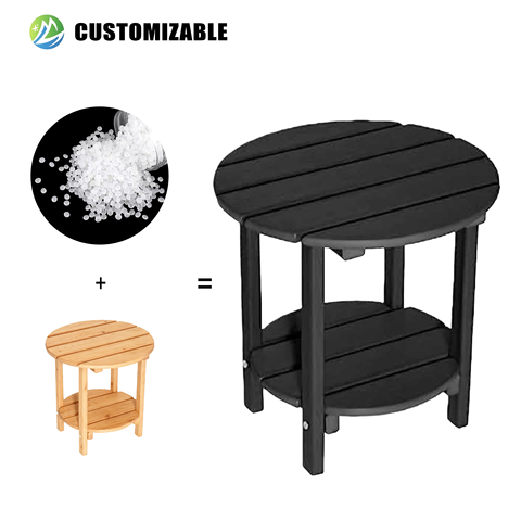 MEISEN Modern Outdoor Side Table HDPE Adirondack Design Wood-Like Grain Weather-Resistant OEM Durable Portable Patio Pool Table