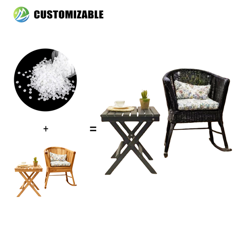 HDPE Modern Outdoor Side Table Small End Square Folding Coffee Furniture OEM Waterproof Durable Patio Garden Balcony Pool