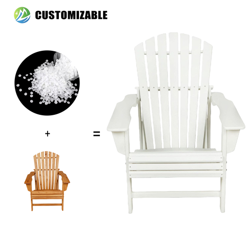 MEISEN HDPE Modern Design Outdoor Recliner Frog Chair Wood Seat-Durable Waterproof Portable for Beach Pool Balcony Hotels