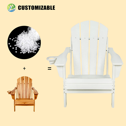 MEISEN Modern Stainless Steel Outdoor Recliner Beach Pool Adirondack Chair with HDPE Seat for Balcony and Courtyards Leisure