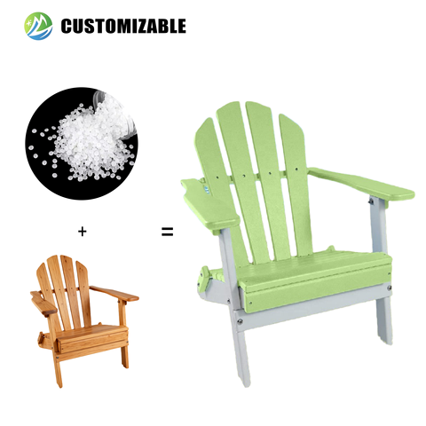 MEISEN Modern Foldable HDPE Plastic Frog Chair-Durable & Waterproof Outdoor Furniture for Deck Beach Pool Courtyard Dining Rooms