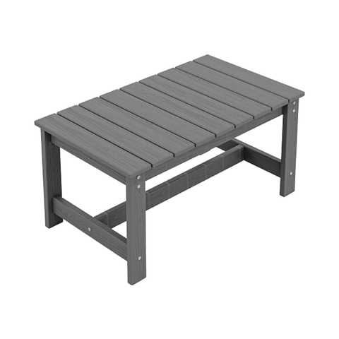 Modern Style Outdoor Coffee Table Living Room Application HDPE Patio Table for Outside in Grey