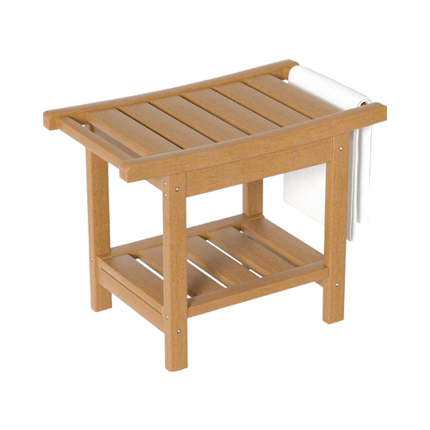 Modern HDPE Spa Shower Bench Waterproof Stool Seat Storage Shelf for Indoor Bedroom Living Room