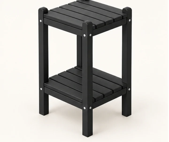 26-Inch HDPE Adirondack Side Table — Front-left three-quarter view