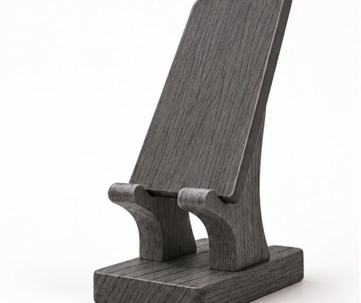 Freestanding HDPE Tablet and Book Support Stand — Front-left three-quarter view