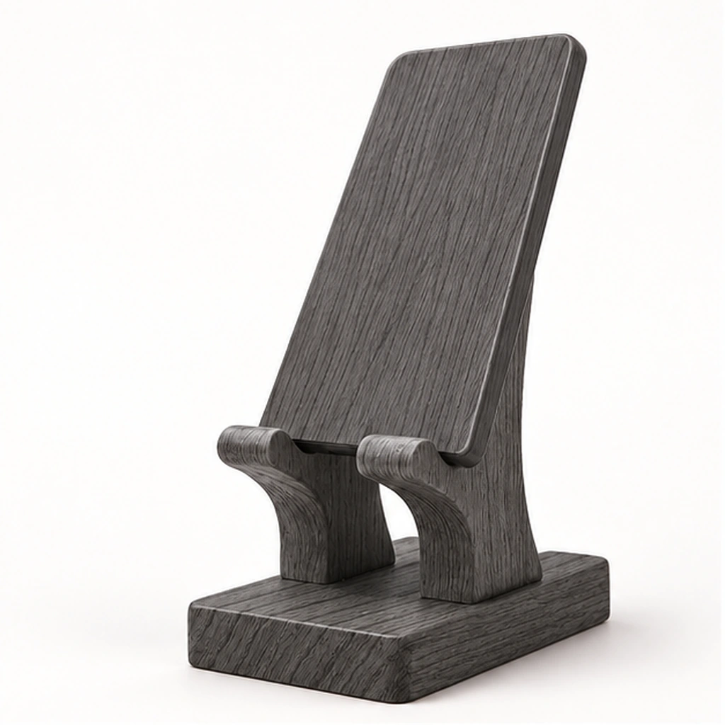 Freestanding HDPE Tablet and Book Support Stand — Front-left three-quarter view