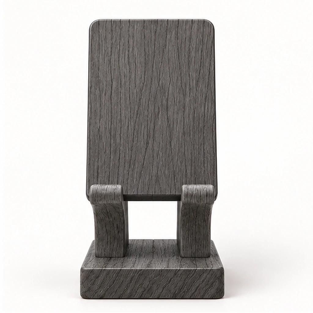 Freestanding HDPE Tablet and Book Support Stand — Front elevation