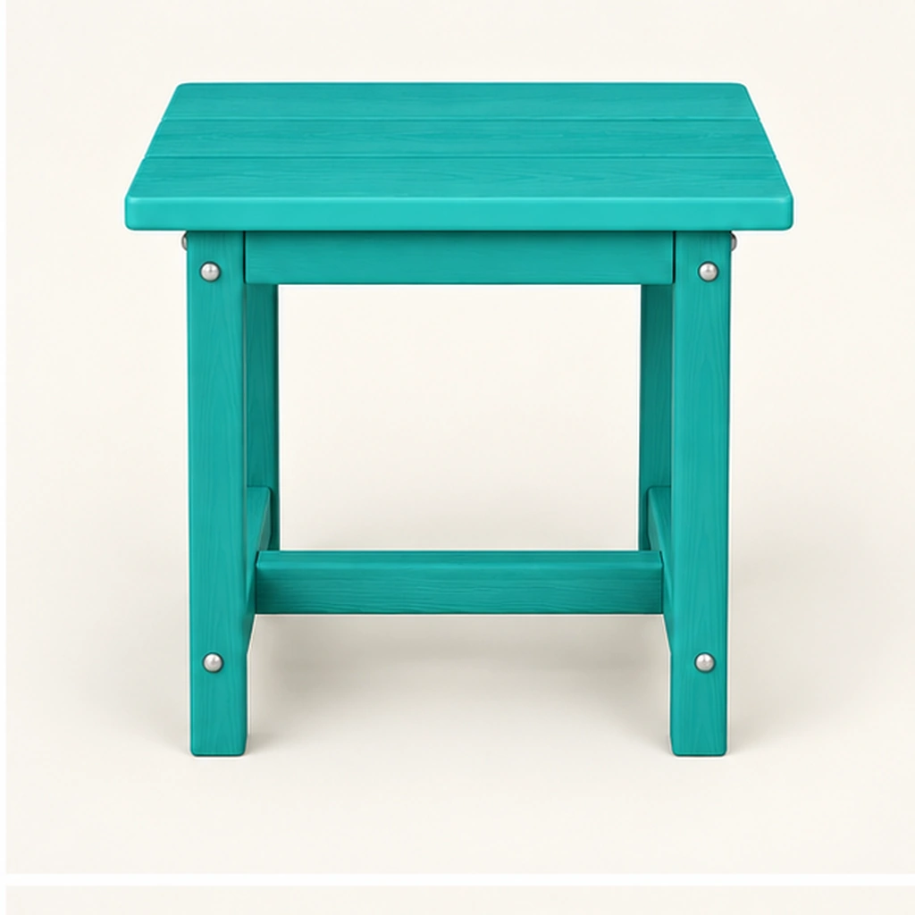 Three-Board HDPE Outdoor Side Table — Front elevation