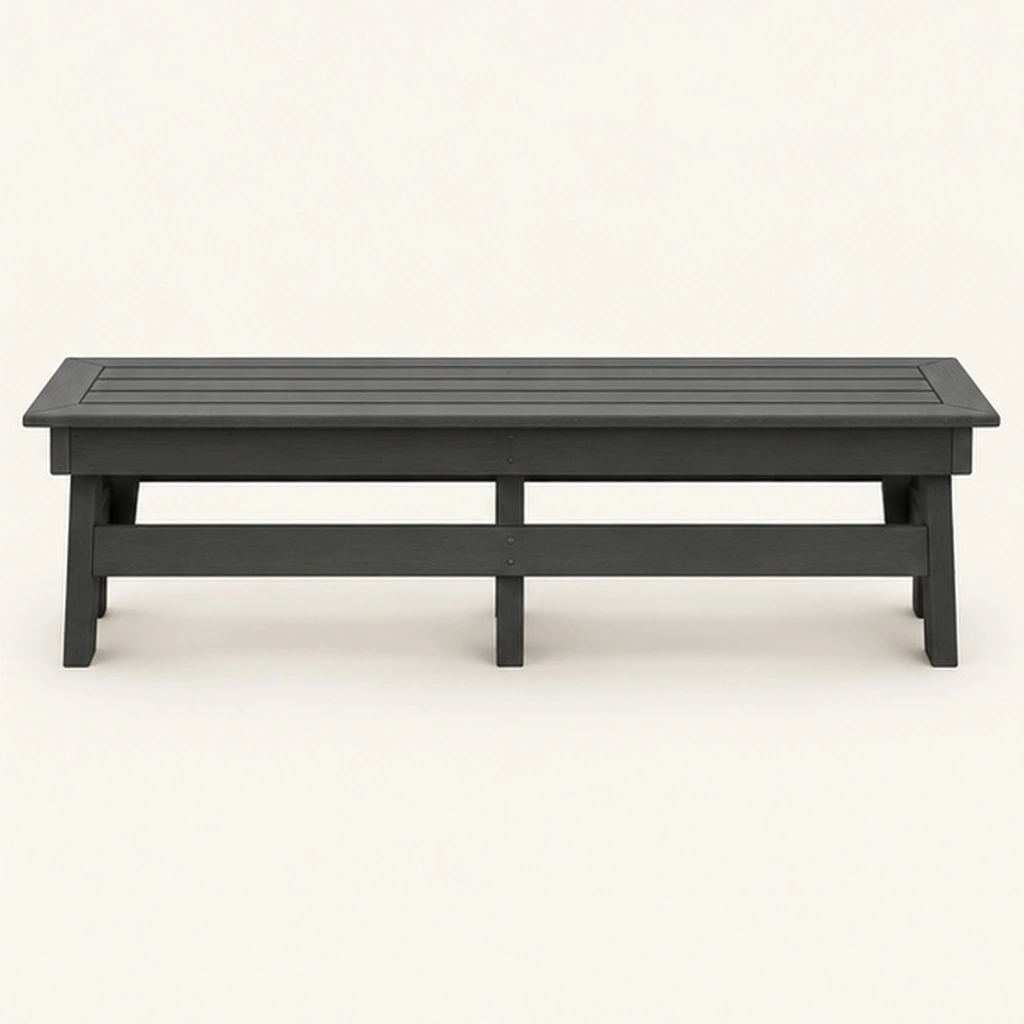 Outdoor Dining Bench — Front elevation