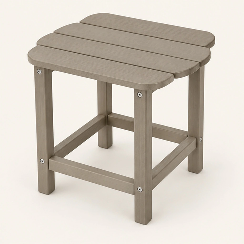 HDPE Outdoor Coffee Table — Front-left three-quarter view