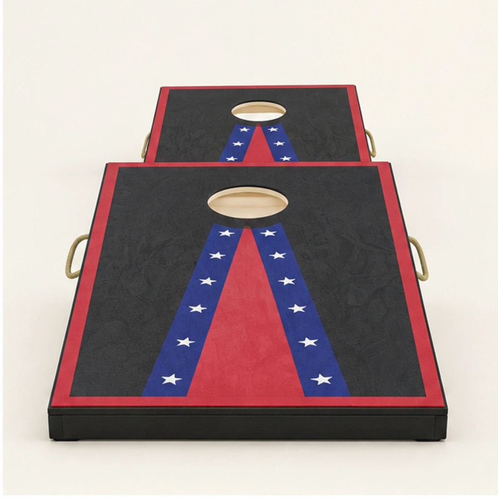 Portable HDPE-Framed Cornhole Board Game Set — Front elevation