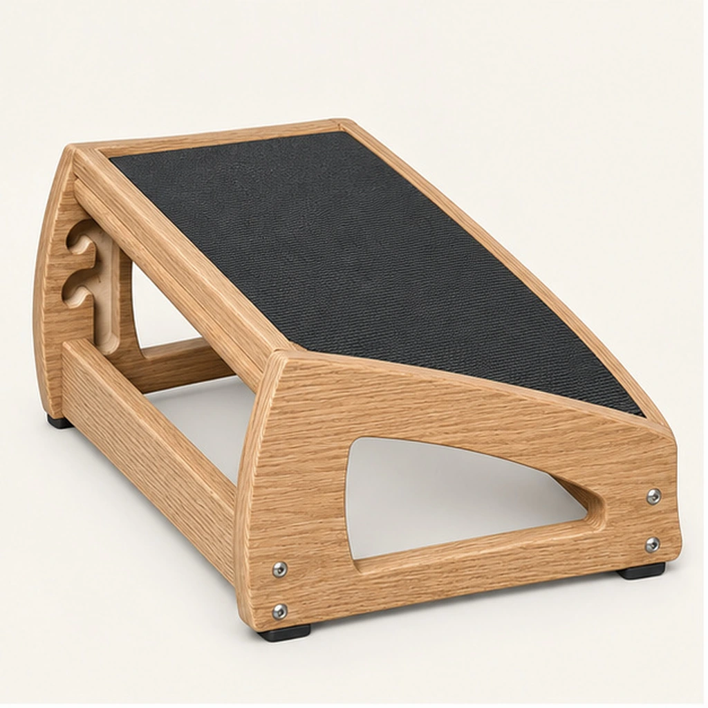 HDPE Footrest Stool — Front-left three-quarter view