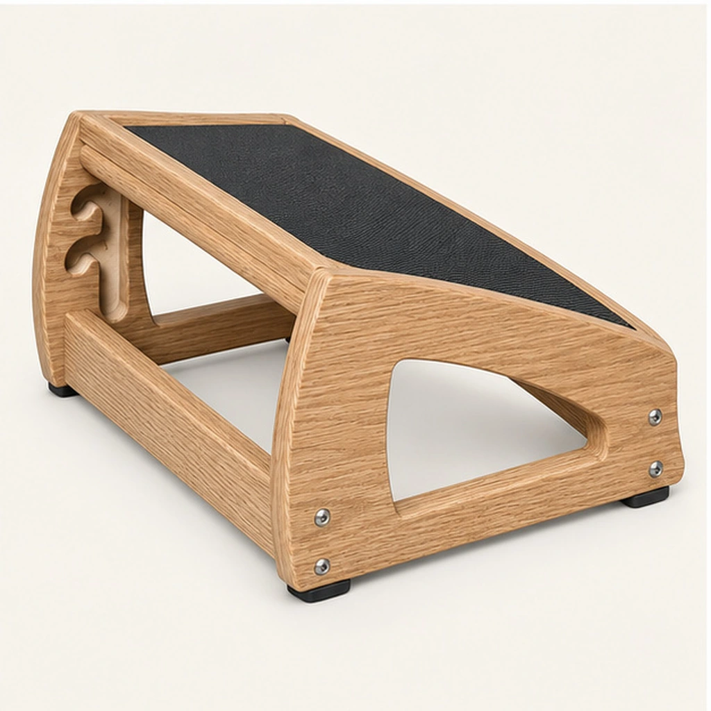 HDPE Footrest Stool — Rear-right three-quarter view