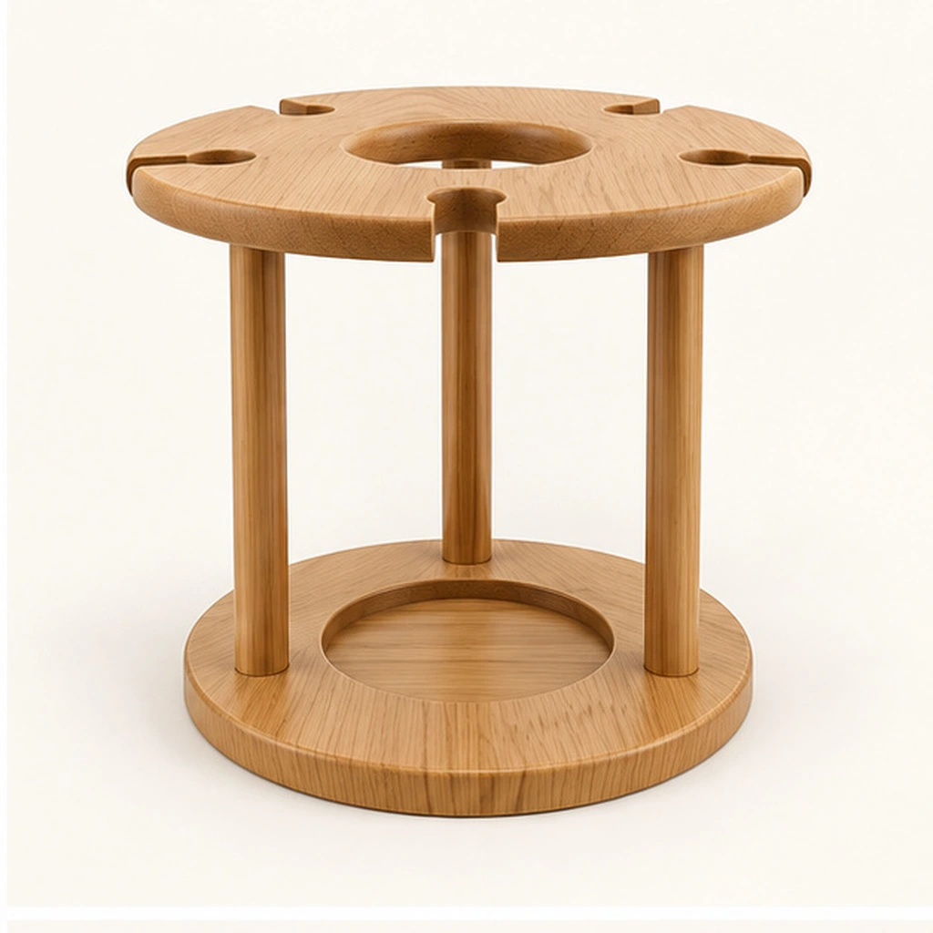 HDPE Circular Wine Caddy — Front elevation
