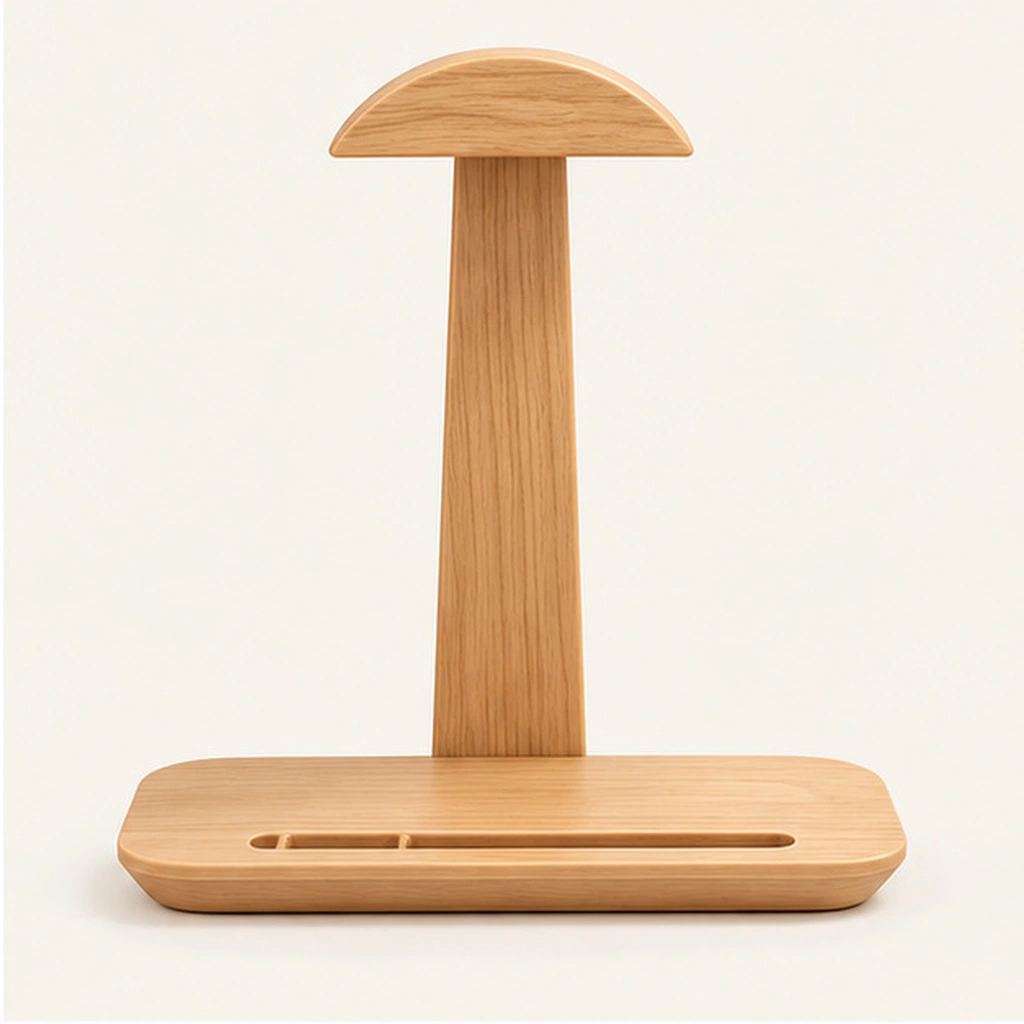 HDPE Headphone Stand — Front elevation