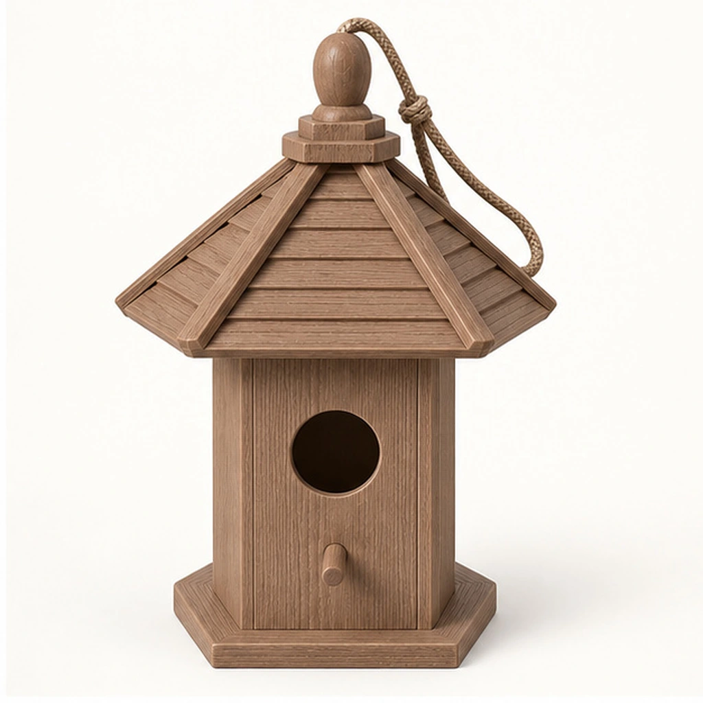 HDPE Birdhouse — Front elevation