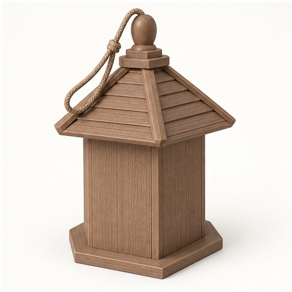 HDPE Birdhouse — Elevated top three-quarter view