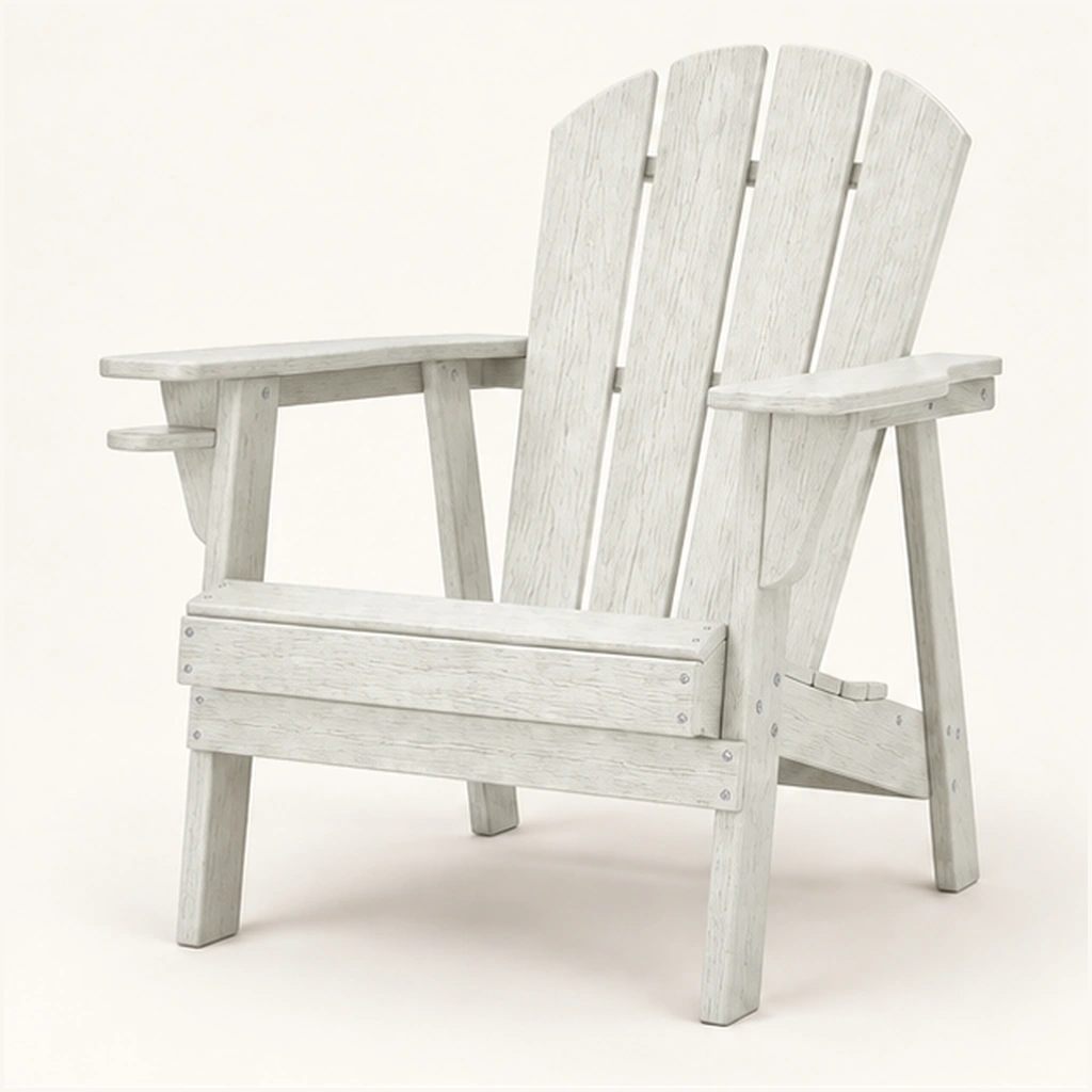Classic Four-Slat HDPE Adirondack Chair in M011 finish, view 1