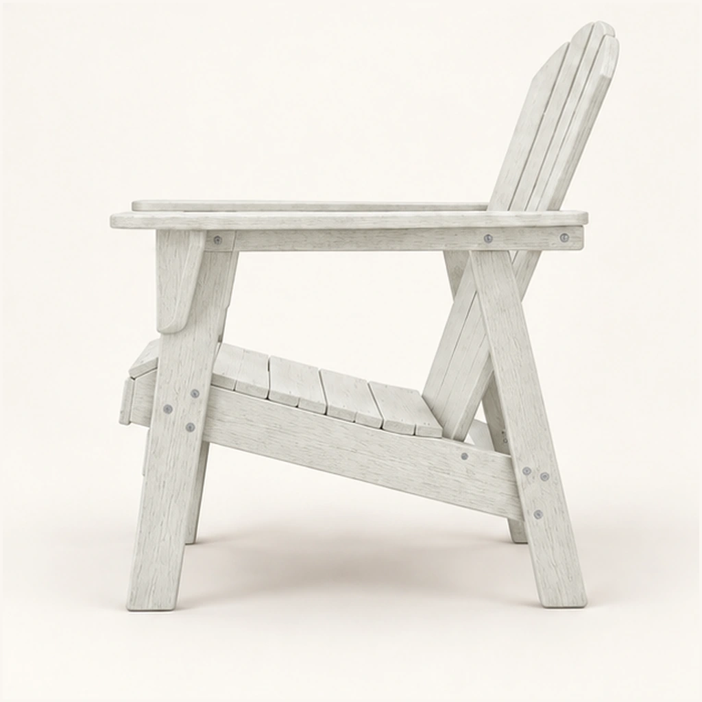 Classic Four-Slat HDPE Adirondack Chair in M011 finish, view 3