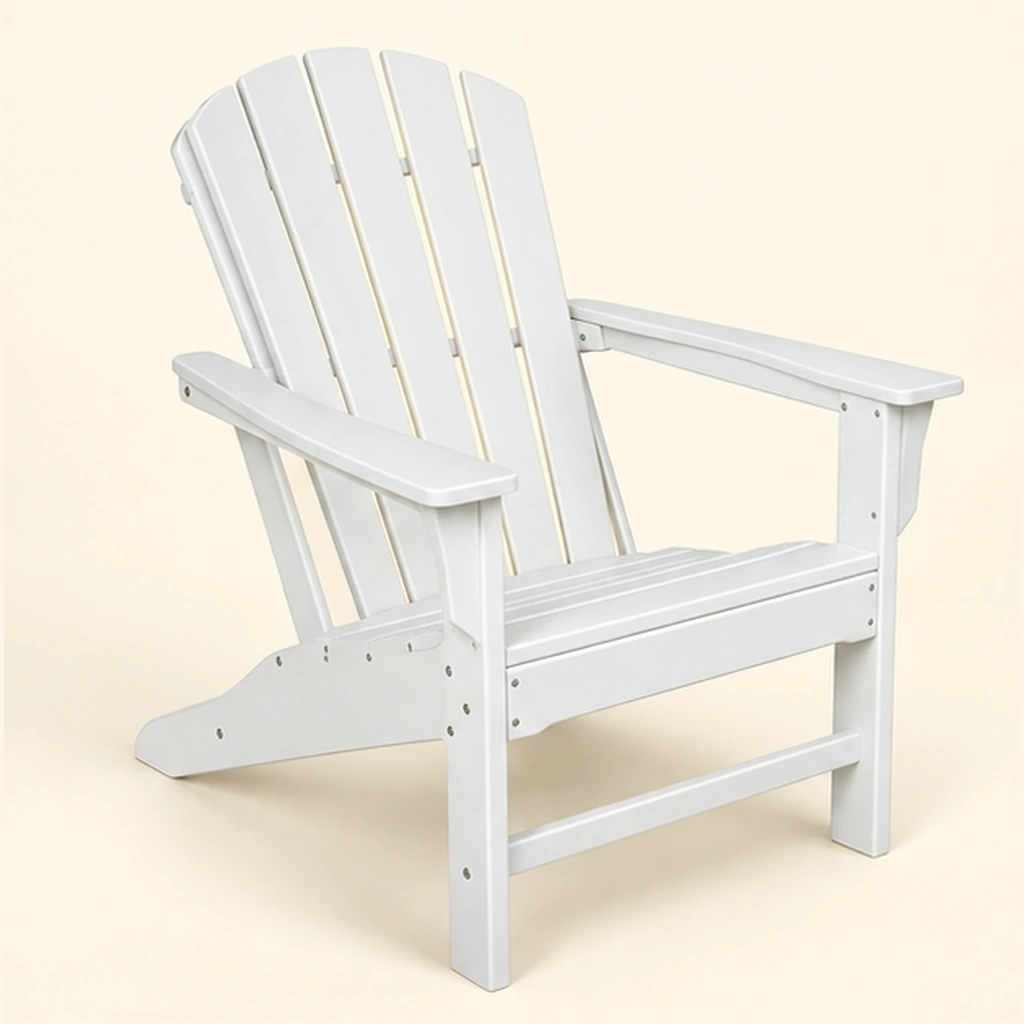Five-Slat HDPE Adirondack Chair in M011 finish, view 1