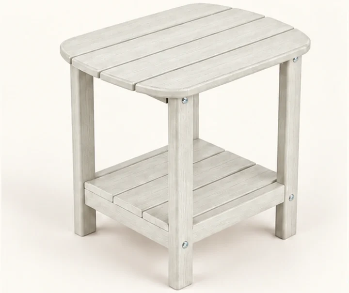 Two-Tier Four-Board HDPE Outdoor Side Table in M011 finish, view 1