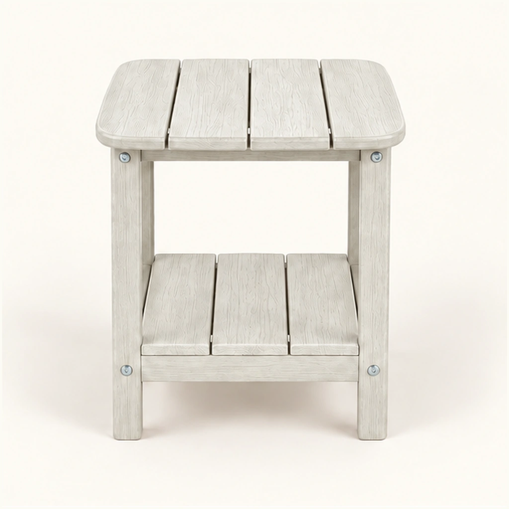 Two-Tier Four-Board HDPE Outdoor Side Table in M011 finish, view 2