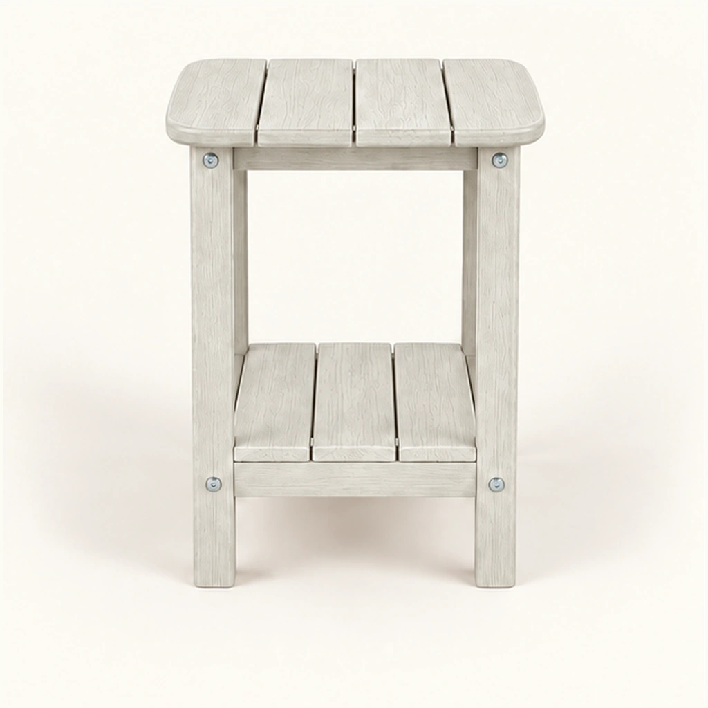 Two-Tier Four-Board HDPE Outdoor Side Table in M011 finish, view 3