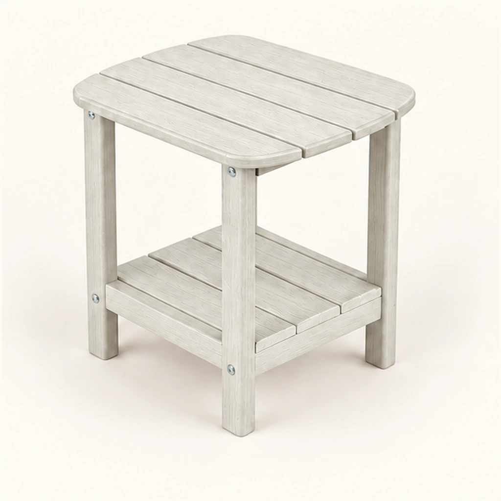 Two-Tier Four-Board HDPE Outdoor Side Table in M011 finish, view 4