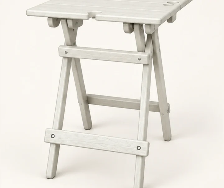 Folding Square HDPE Bar Table with Four Cup Recesses in M011 finish, view 1