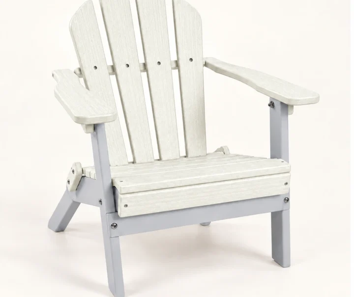 Four-Slat Two-Tone Folding HDPE Frog Chair in M011 finish — view 1