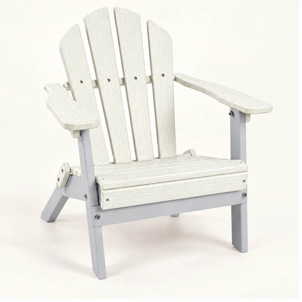 Four-Slat Two-Tone Folding HDPE Frog Chair in M011 finish — view 1