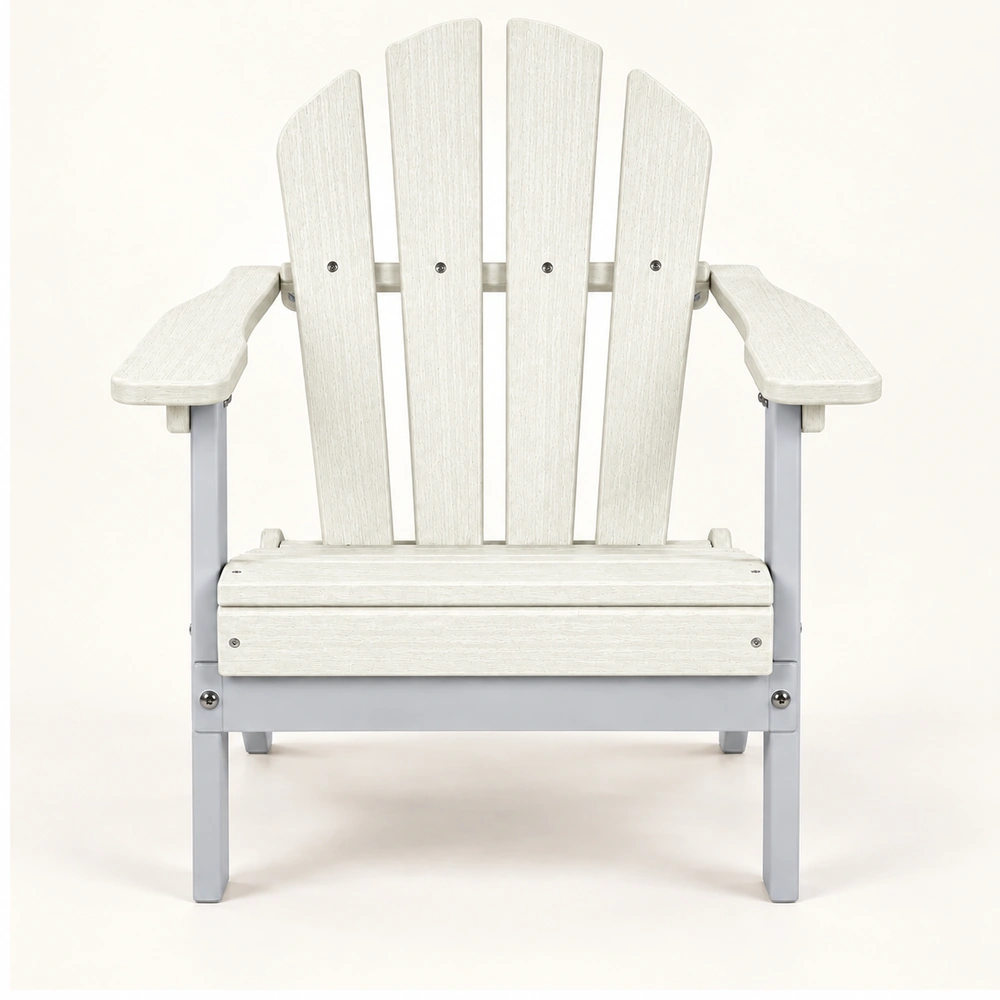 Four-Slat Two-Tone Folding HDPE Frog Chair in M011 finish — view 2