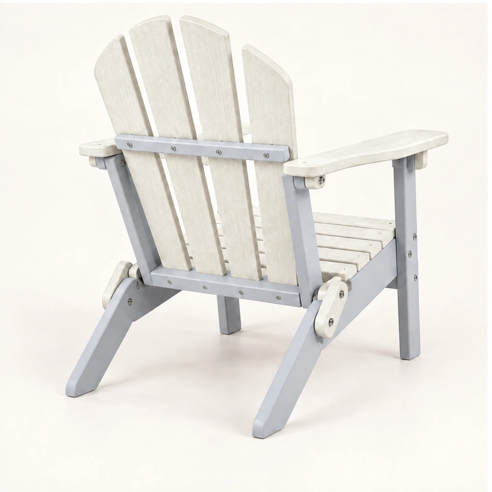 Four-Slat Two-Tone Folding HDPE Frog Chair in M011 finish — view 3